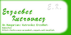 erzsebet kutrovacz business card